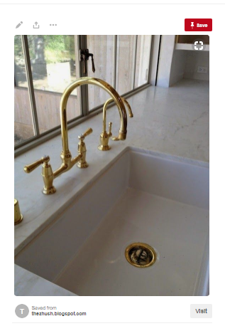 Two Tone Metallic Trim Sink Design